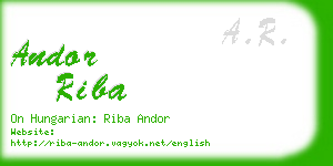 andor riba business card